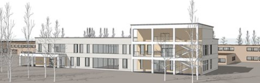 Isolahden koulun laajennusosa